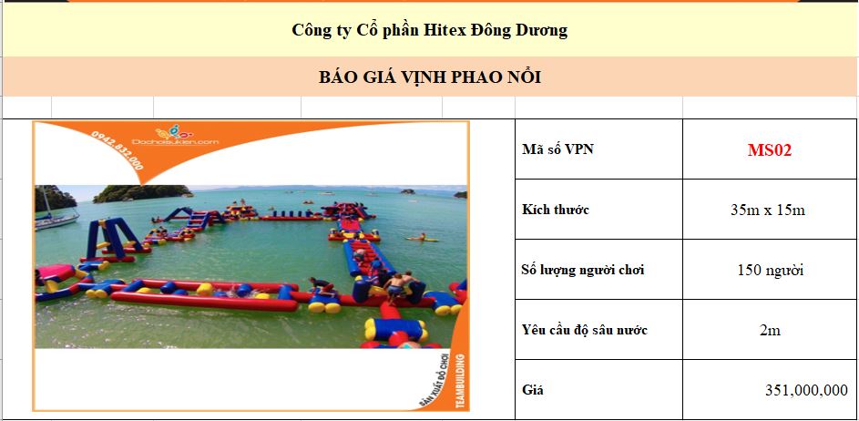 Vinh phao noi kich thuoc 35 x 15m