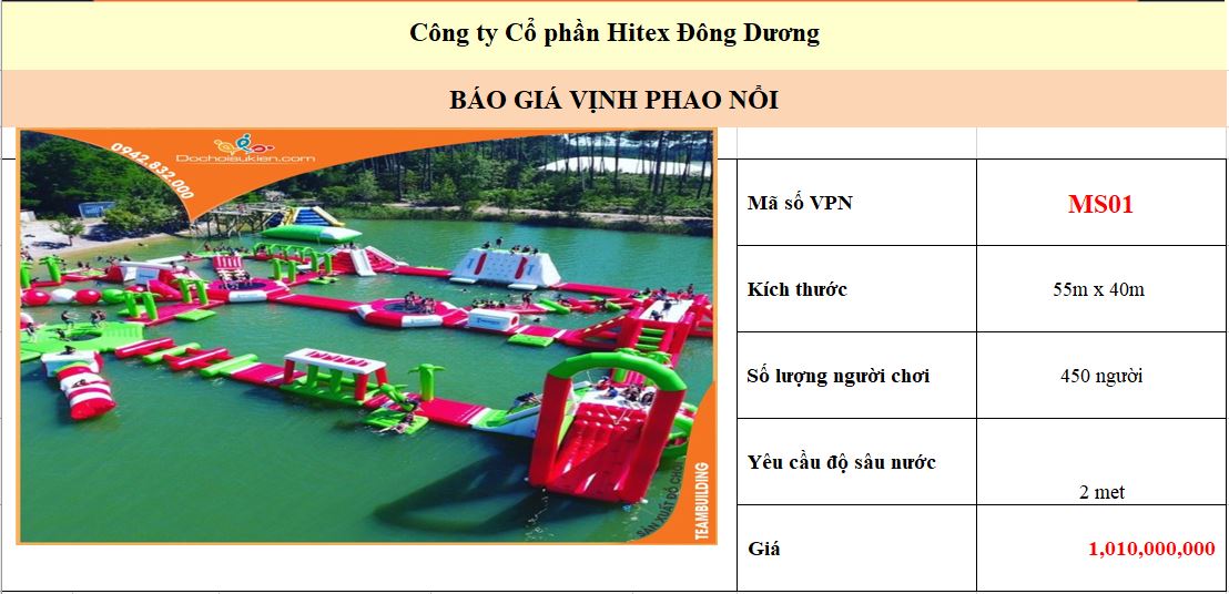 Vinh phao noi kich thuoc 55 x 40m